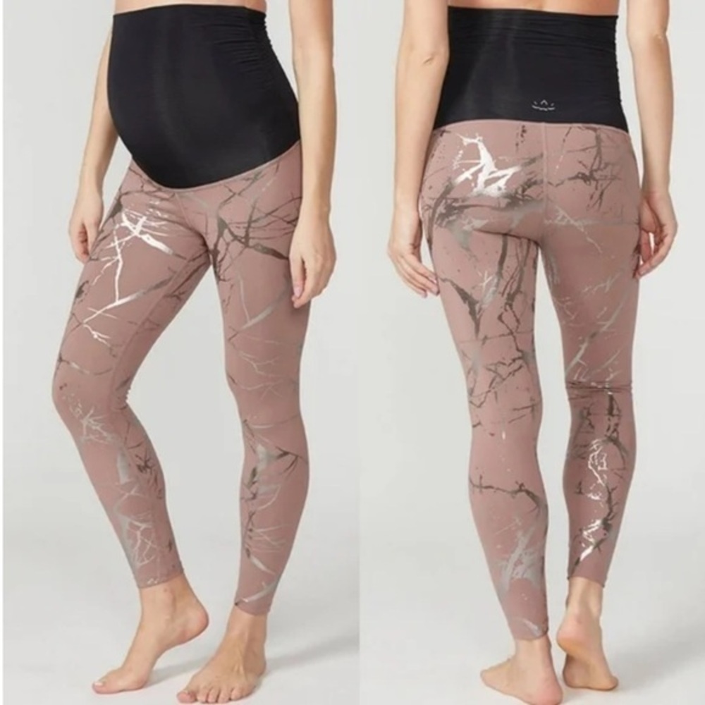 BEYOND THE BUMP BEYOND YOGA LOST YOUR MARBLES LEGGINGS SIZE MEDIUM